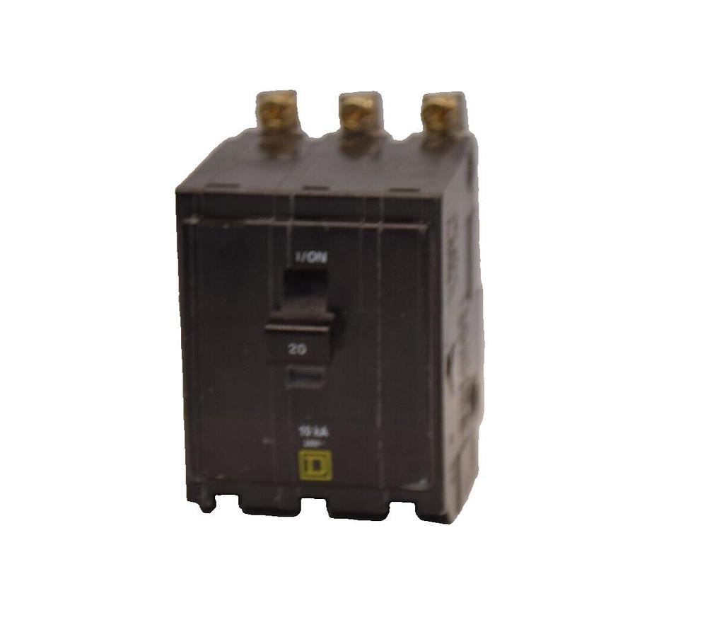 Square D Breaker HACR QOB 20A 20 Amp 3 Pole 3P 240v (New, no box)
