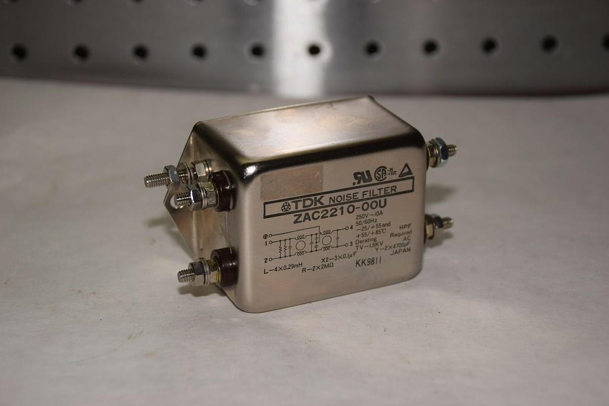 Used TDK ZAC2210-00U 250V 10A 50/60HZ NOISE FILTER