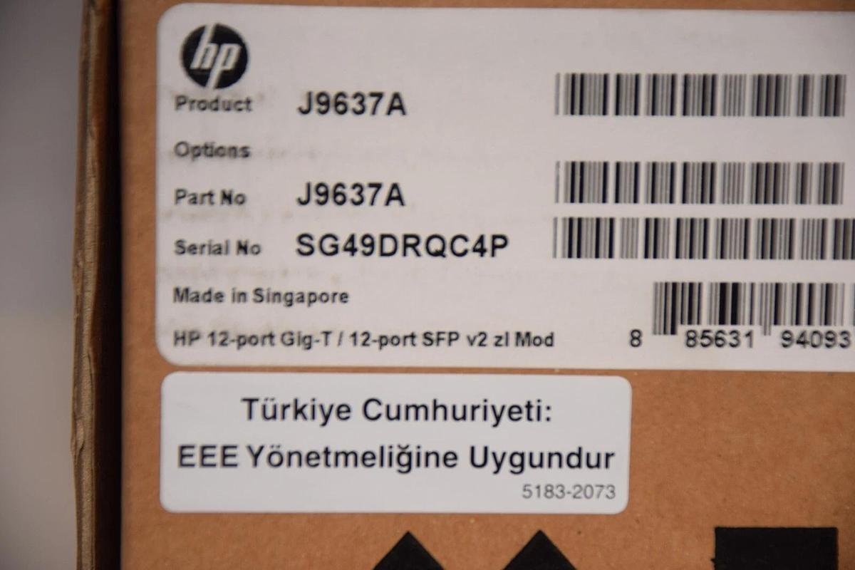 (NEW) HP J9637A 12-Port Gig-T Module
