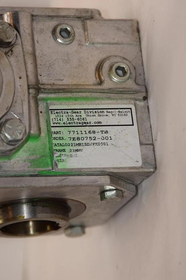 ELECTRA-GEAR DIVISION 7711168-TB 21MHI5D/FX0001 21MHY Gear Reducer NEW