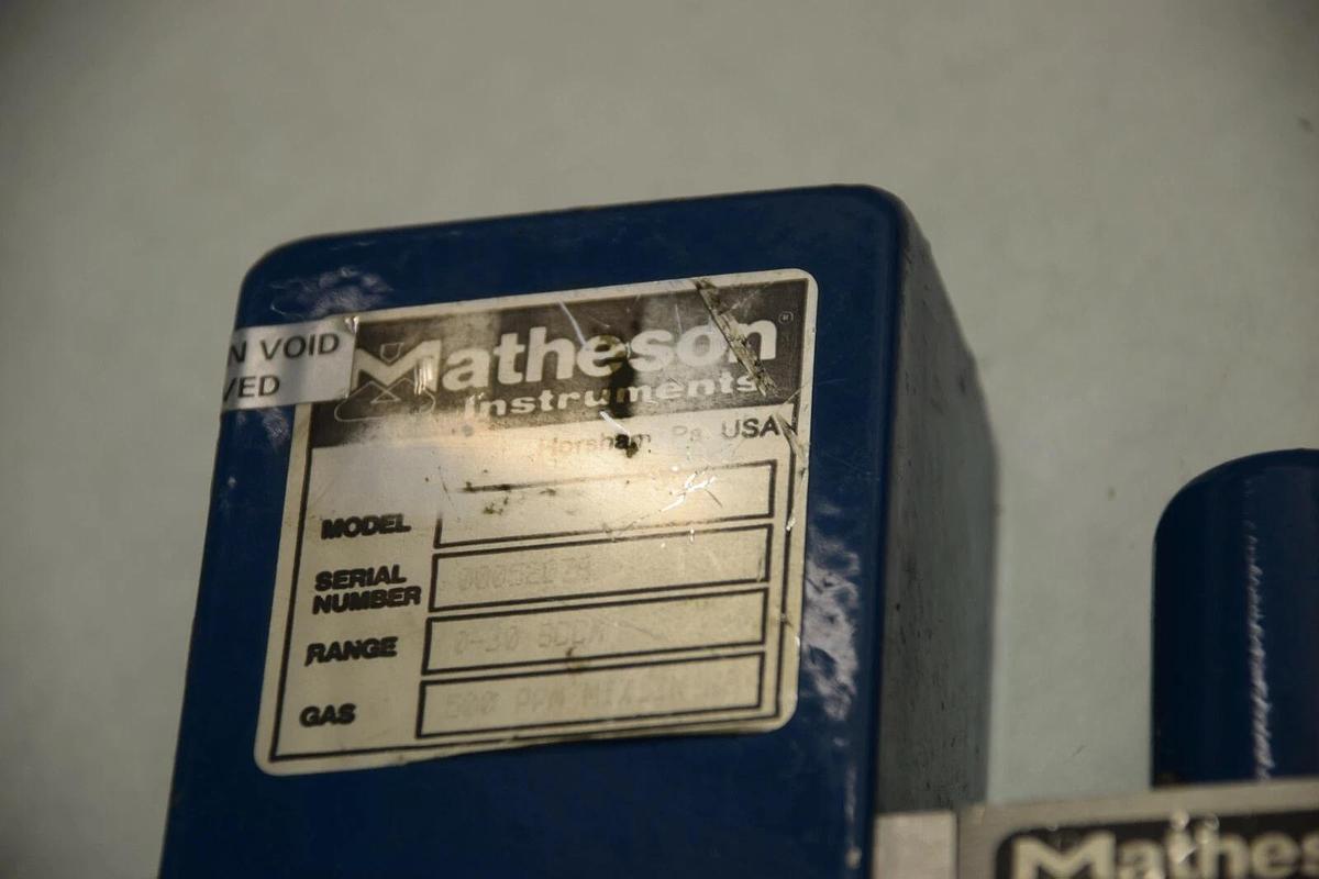 Used MATHESON GAS PRODUCTS 8202-0431 VALVE  0-30 SCCM 500ppm in N2