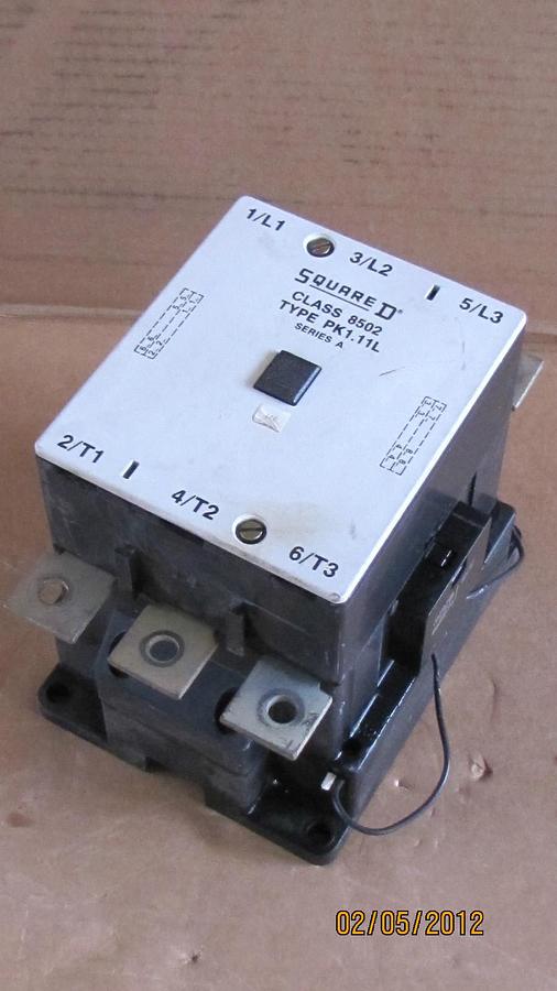 Used SQUARE D CONTACTOR 8502 PK1.11L 8502PK1.11L 8502PK111L SER A 110/120V COIL