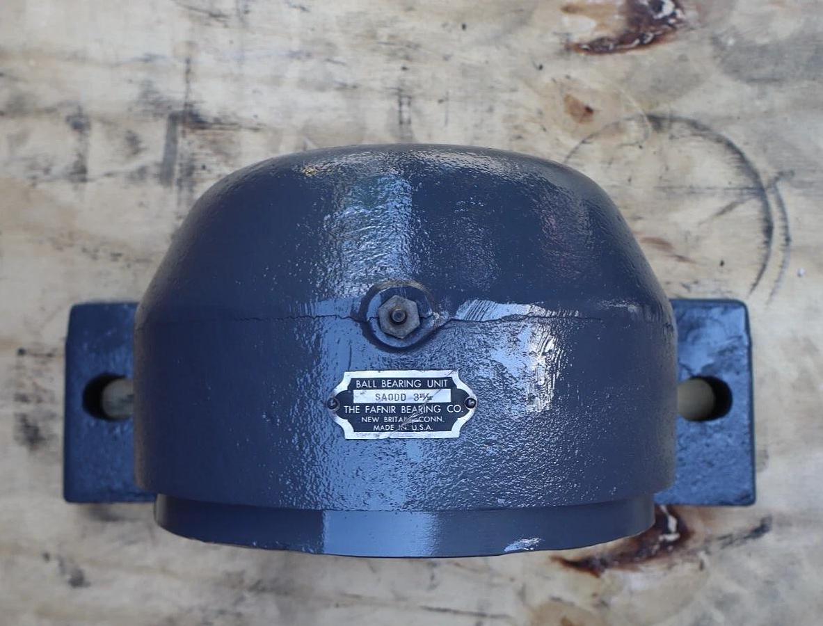 Fafnir 2 Bolt Pillow Block Ball Bearing Unit Housing SA0DD SAODD 3-15/16" NOS