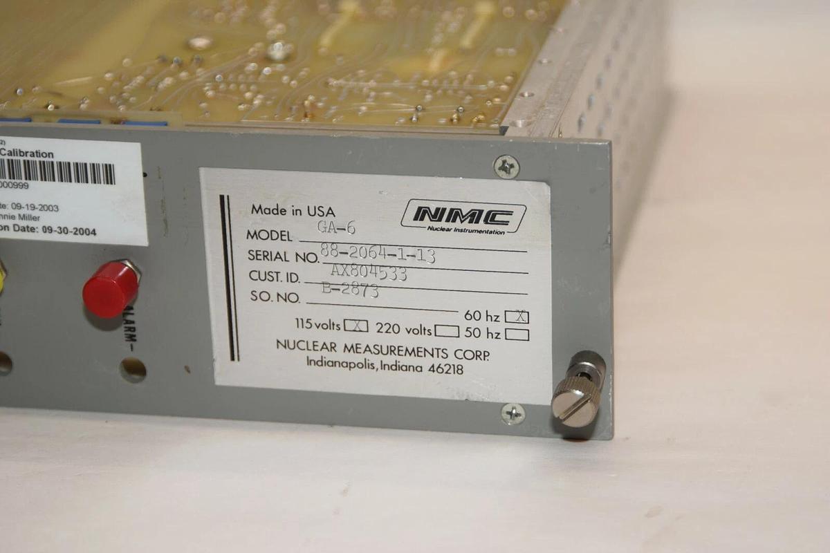 Used NMC GA-6 GA6 115V 60Hz Alarm Module