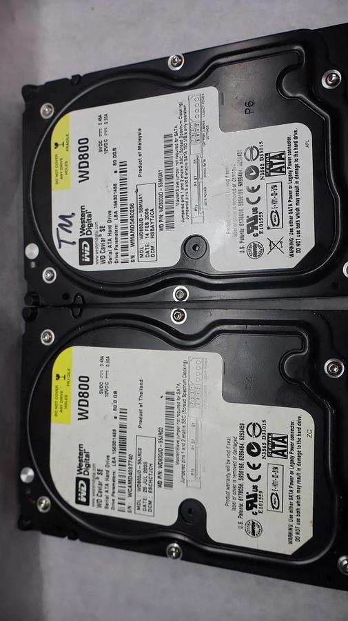 Used (Lot of 10) HDD Hard Drive Big Large Lot - 8 SATA and 2 MOLEX 500gb 160gb 80gb