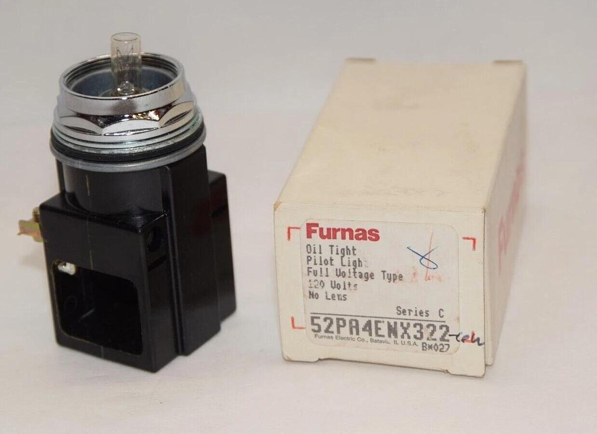 FURNAS 52PA4ENX322 120V Ser C Oil Tight Pilot Light - No Lens USA (NEW)
