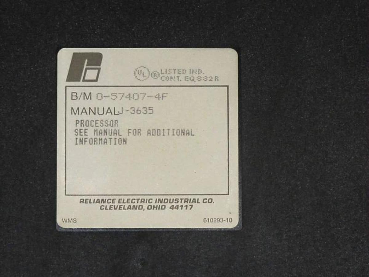(New) RELIANCE ELECTRIC 0-57407-4F 0574074F PROCESSOR
