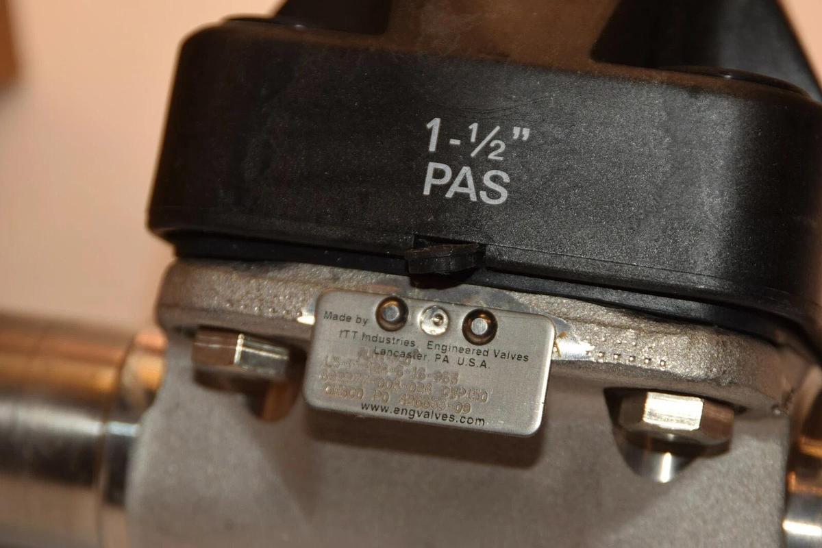 (NEW) ITT INDUSTRIES 15-F-428-6-16-963 15F428616 1-1/2" Pure-Flo Sanitary Valve