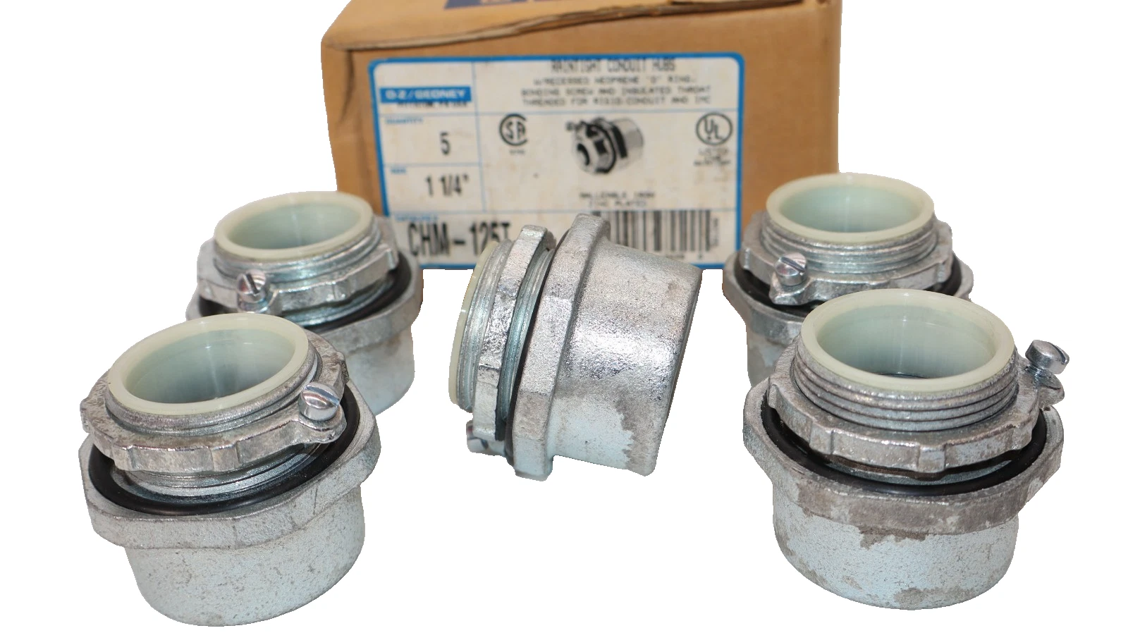 O-Z / Gedney CHM-125T 1-1/4" Raintight Conduit Hub (New - Box of 5)