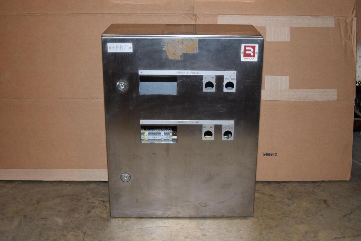 Used Russula SS Stainless Enclosure approx 19.5" x 15.5 " x 7" w/ cutouts