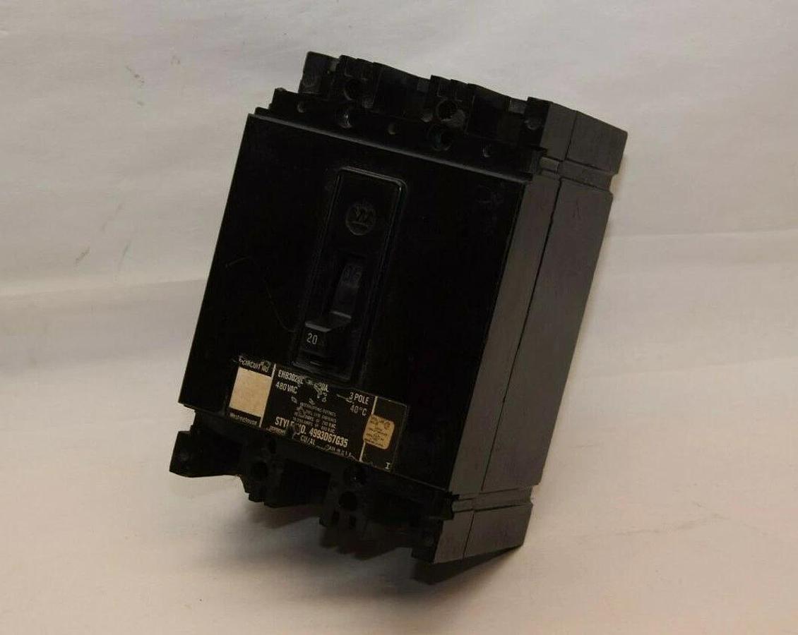 Used WESTINGHOUSE EHB3020L 20A 20 Amp A 3P 480Vac Circuit Breaker