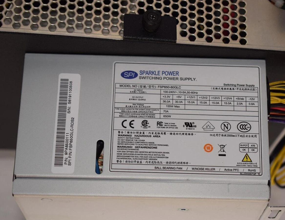 Used Parata Dedicated PC Computer 630-0297 Rev 01 FRU WES7 PC2 Prepped *NO HARDRIVE*