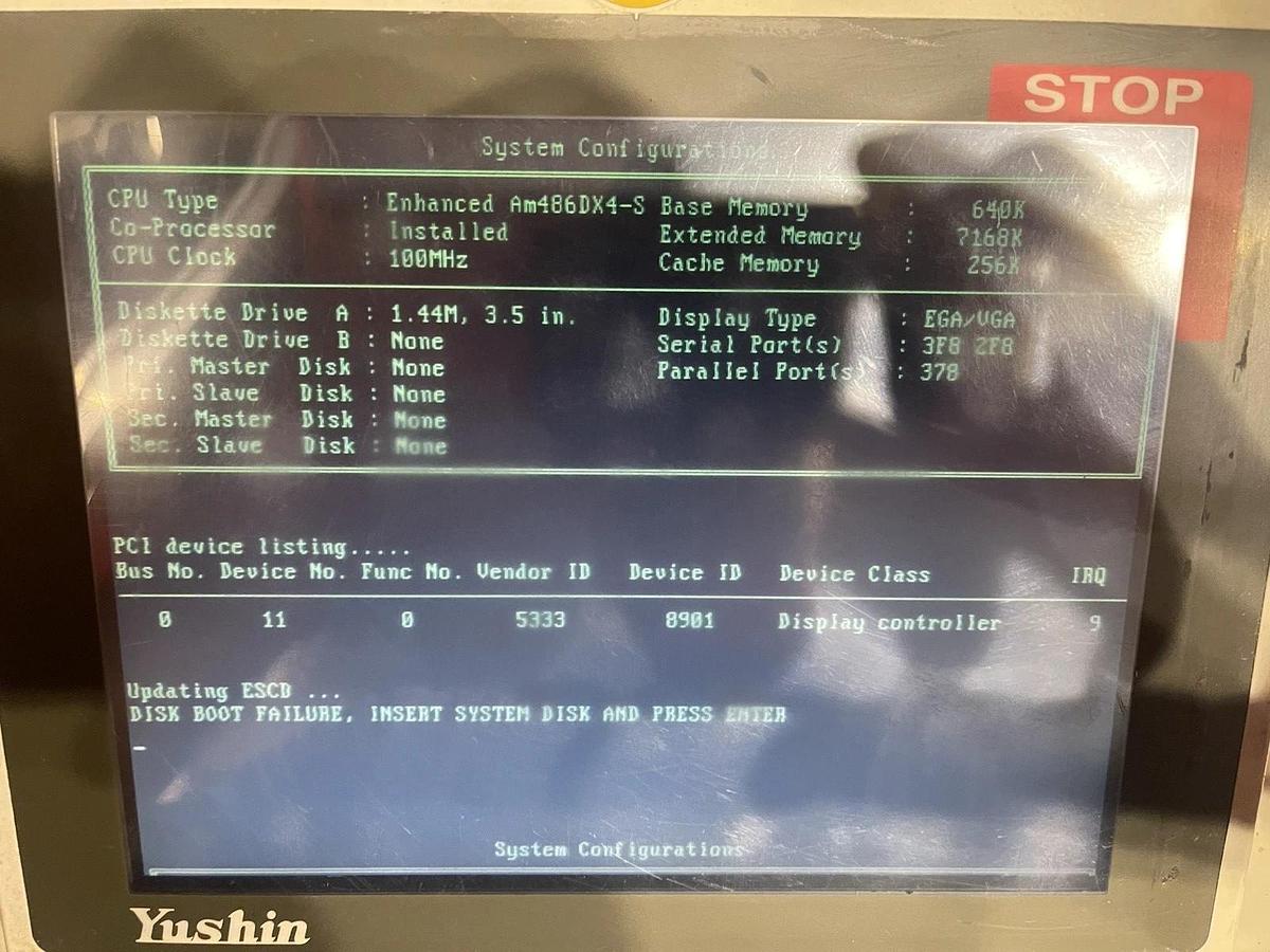 Used Yushin T/W566894 Touchscreen Robotic Teach Pendant F8342392 Computer
