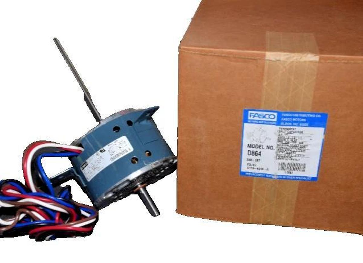FASCO D864 1/6 HP 1.3-1.2-1.1 A 208/230V 60HZ 1040-940-800 RPM MOTOR NEW