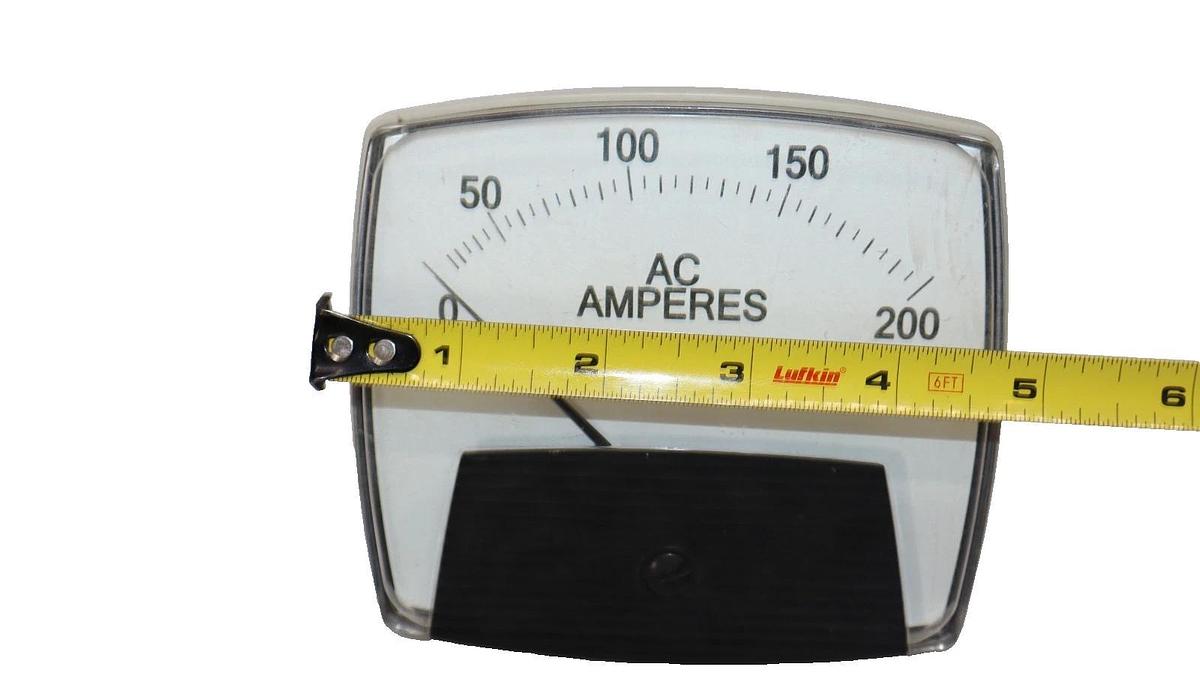 Used Yokogawa Panel Meter 0-200Ac Amperes 250440LSRL , 250-440-LSRL , Vintage