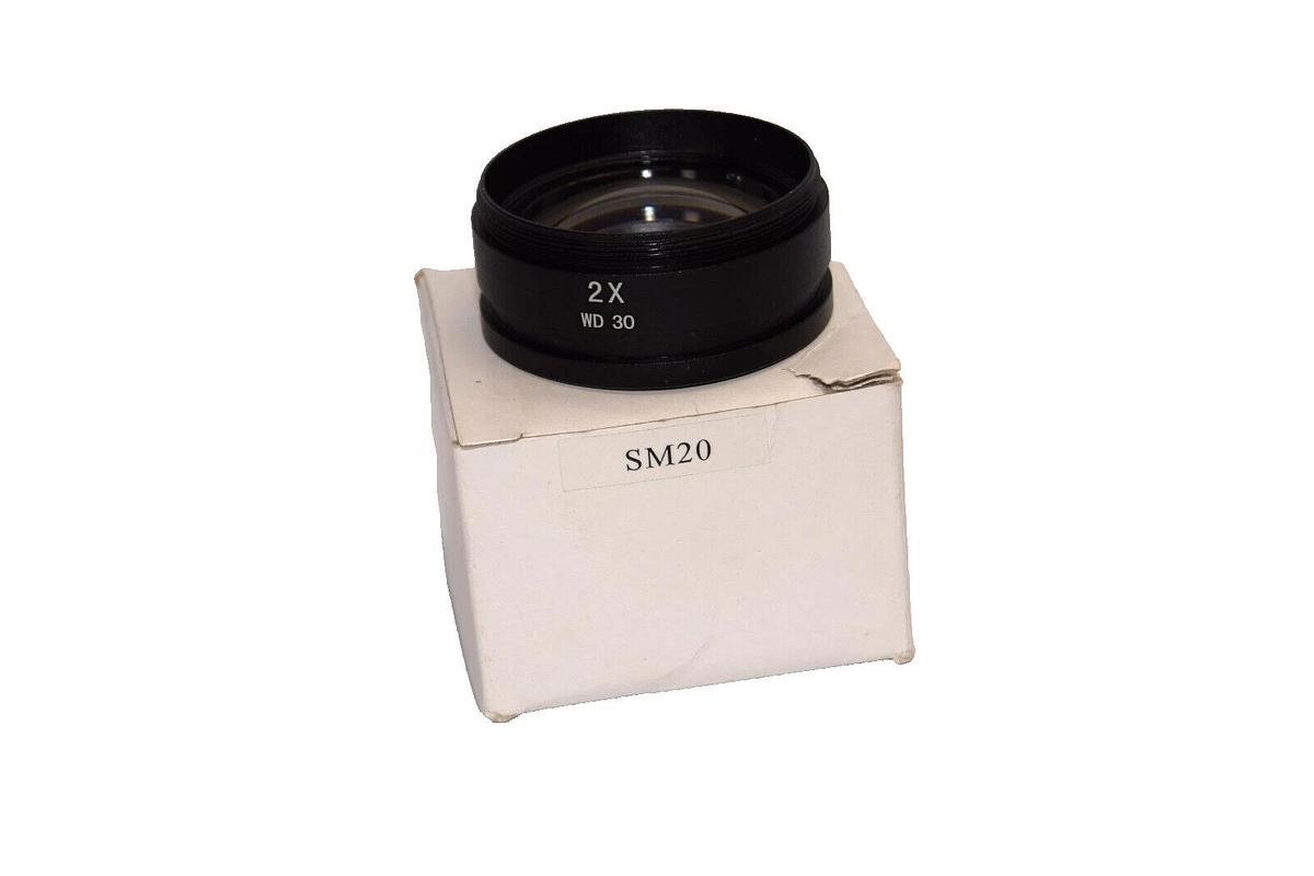 (NEW) SM20 WD 30 2X Attachment Objective Lens Stereo Microscope