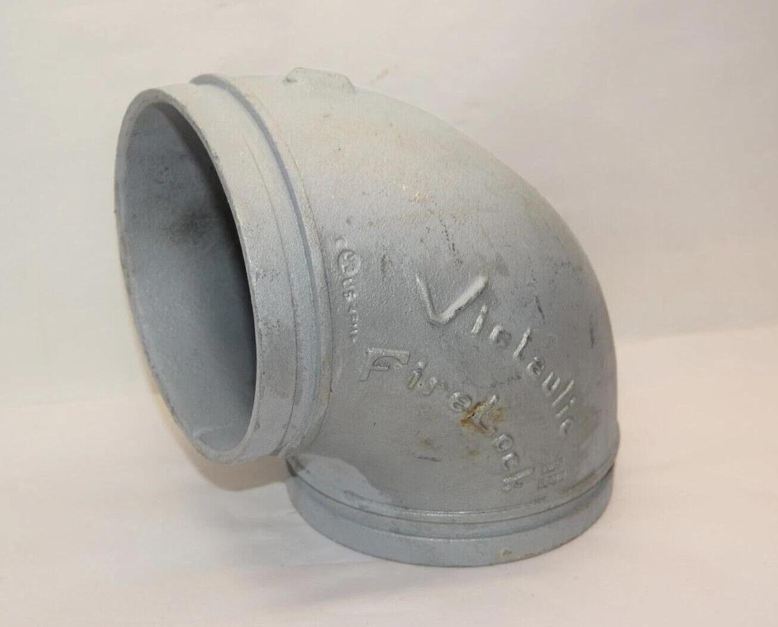 VICTAULIC 6" 6/168.3 001 Firelock Grooved Galvanized 90° 90 Degree Elbow (NEW)