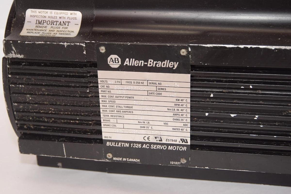 Used ALLEN BRADLEY 1326AB-B515E-21-L , 163831 460V 3PH 2.44kW 3200rpm Servo Motor