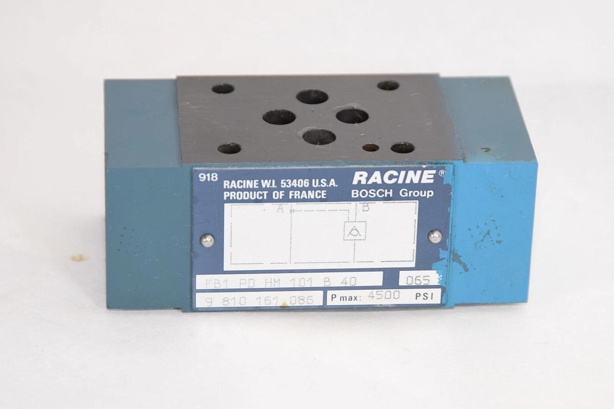 Used BOSCH FB1 PD HM 101 B 40 FB1PSH101B40 4500psi Hydraulic Check Valve
