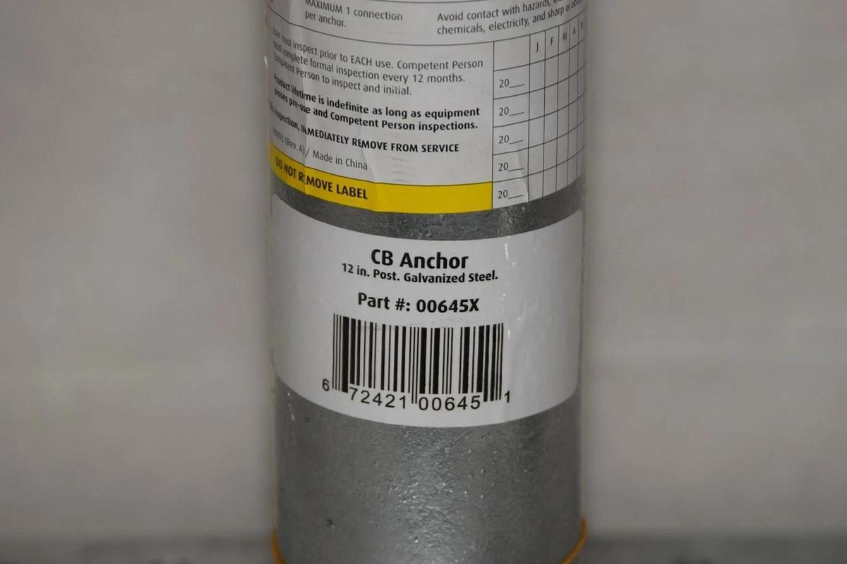 Guardian 00645X CB-12 CB Galvanized Roof Anchor 12-Inch Tall 12 inch ‎(NEW)