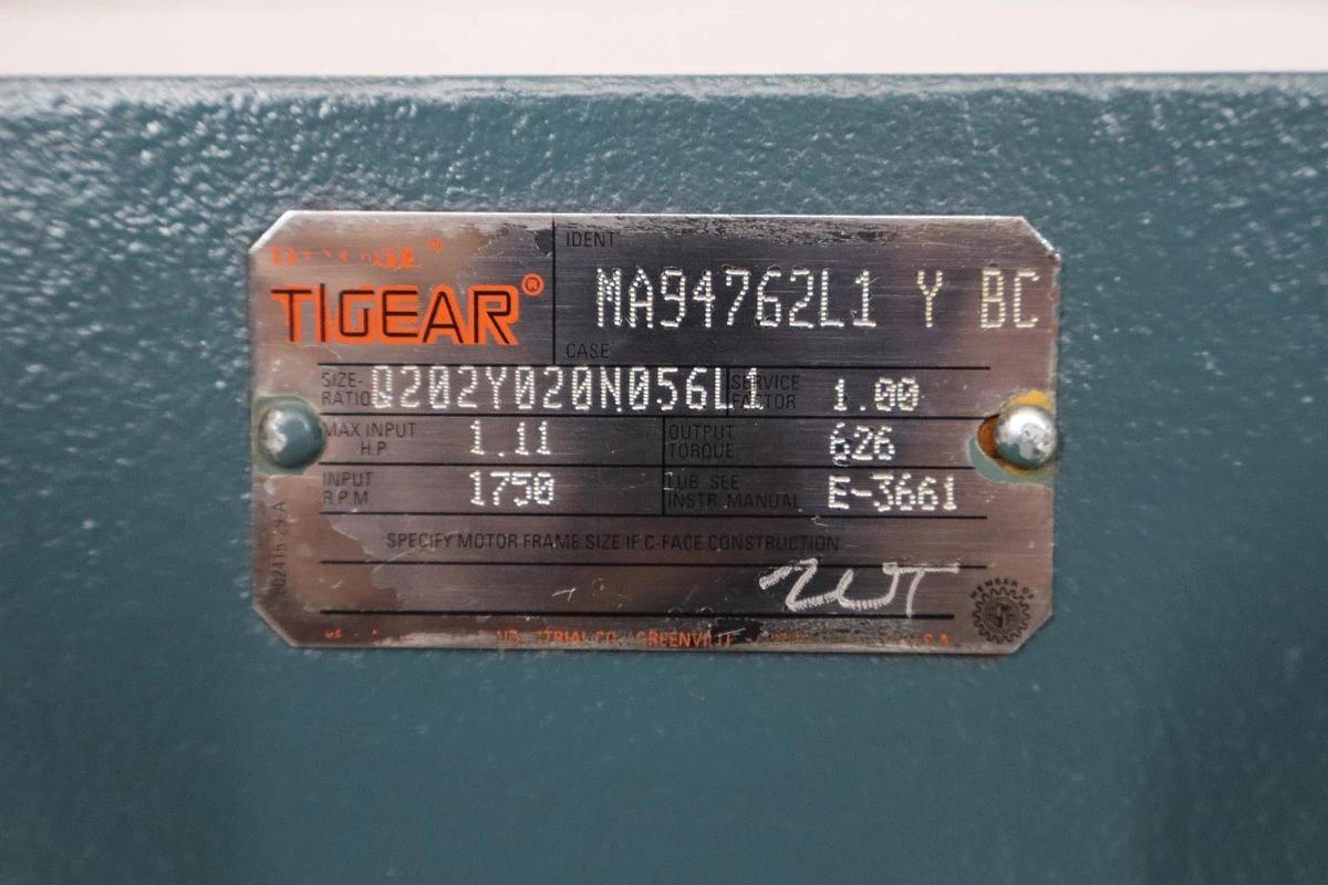 Refurbished Dodge Tigear Gear Box Speed Reducer Q202Y020N056L1 1.11Hp 1750rpm 1" Shaft