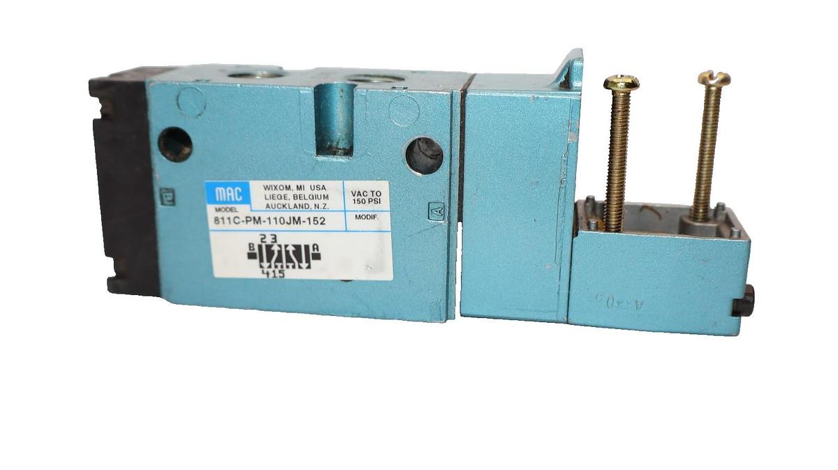 Used Mac Solenoid Valve 811C-PM-110JM-152 150psi 811CPM110JM152