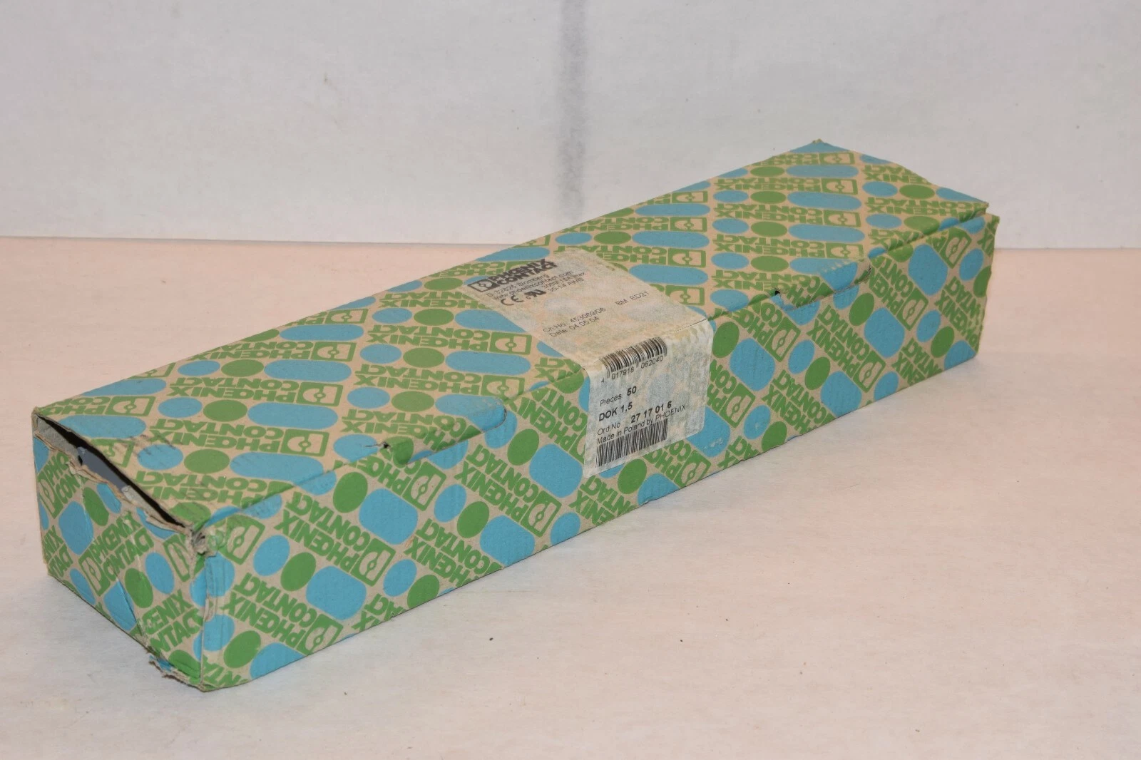 (BOX 50) PHOENIX CONTACT DOK 1.5 D0K 1.5 D-32825 DOK 1,5 Terminal Block NEW