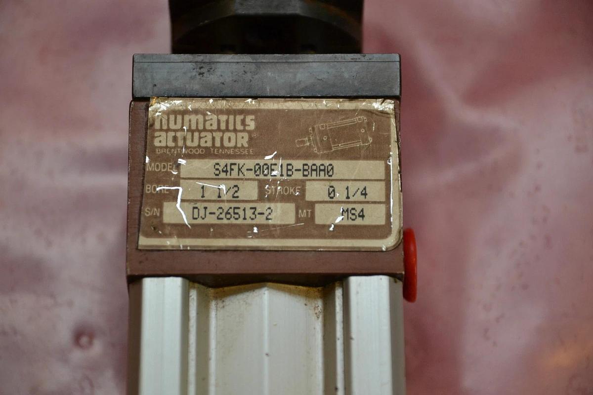 Used NUMATICS ACTUATOR S4FK-00E1B-BAA0 S4FK 00E1B BAA0 S4FK00E1BBAA0 1 1/2 BORE