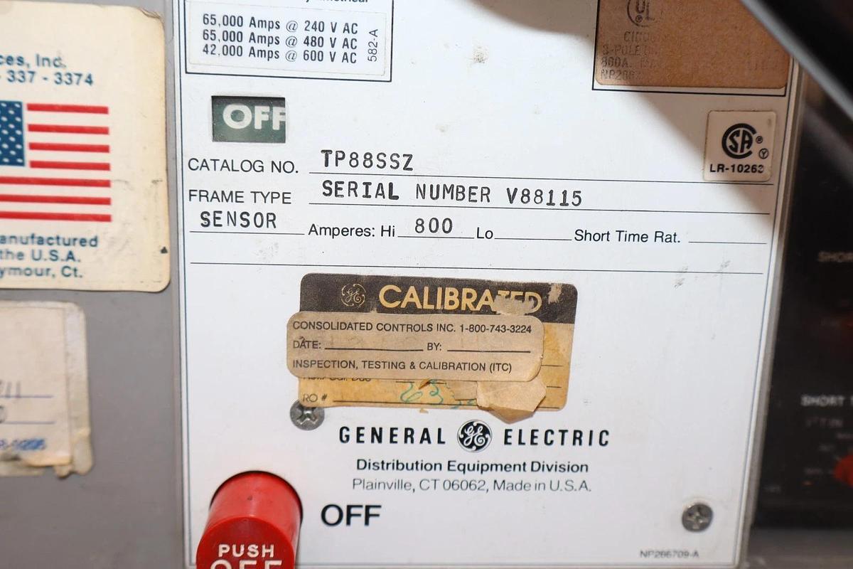 Refurbished GE General Electric Circuit Breaker Power Break 800A Amp TP88SSZ TR8S800