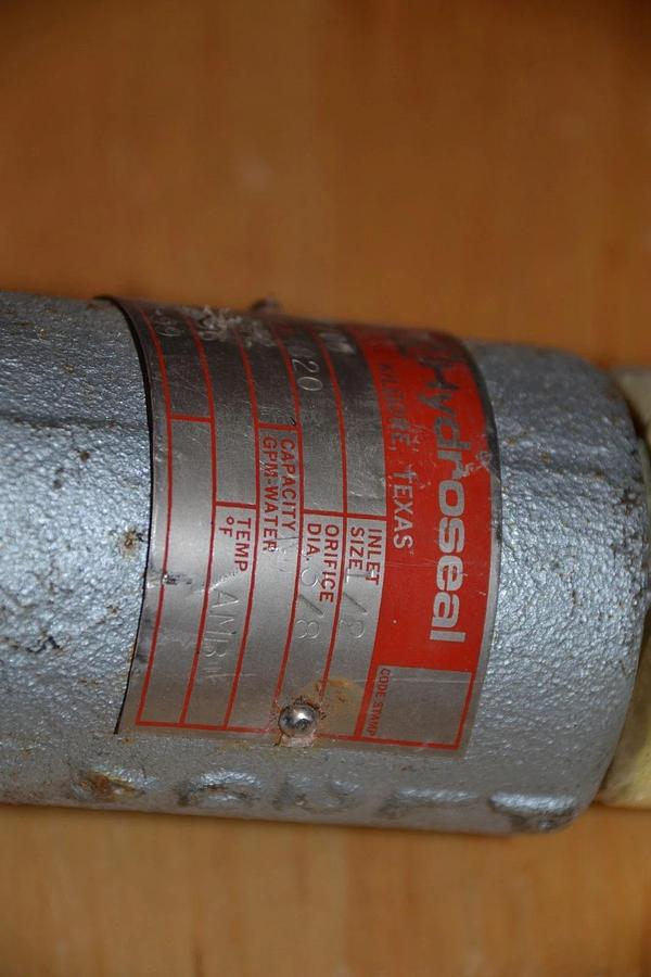 Used HYDROSEAL 1EV00 Safety Relief Valve