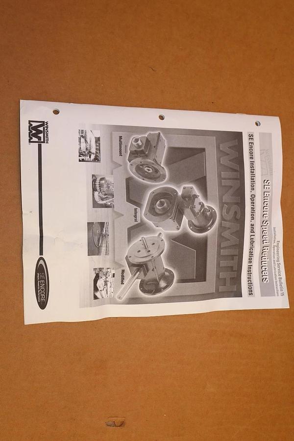 Winsmith SE Encore Gear Box Speed Reducer E26MDSS52200FA E26MDSS 40 DLR 40:1 NEW
