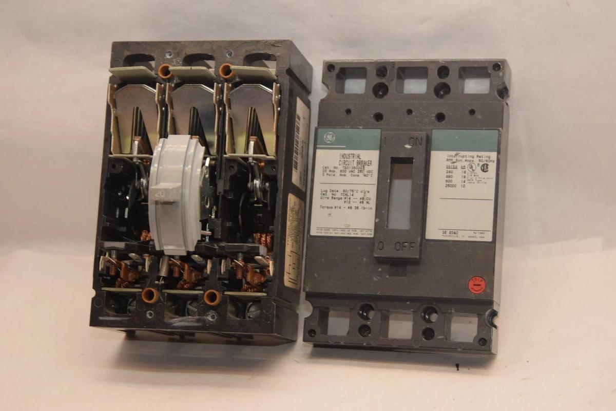 Refurbished GE GENERAL ELECTRIC TED136020 20A 20 Amp A 600Vac Circuit Breaker