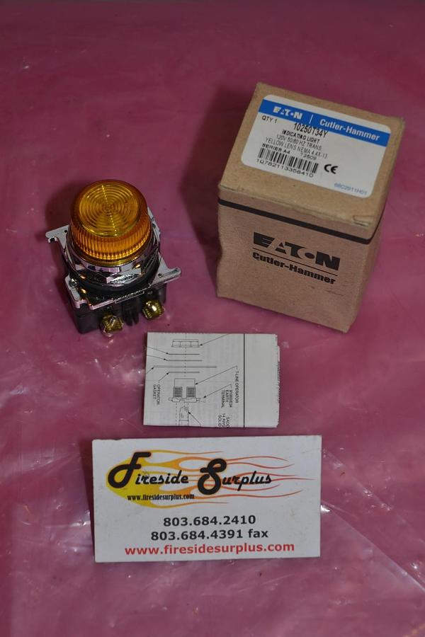 EATON CUTLER-HAMMER INDICATING LIGHT 10250T34Y 120 V 120V SER. A4 NEW