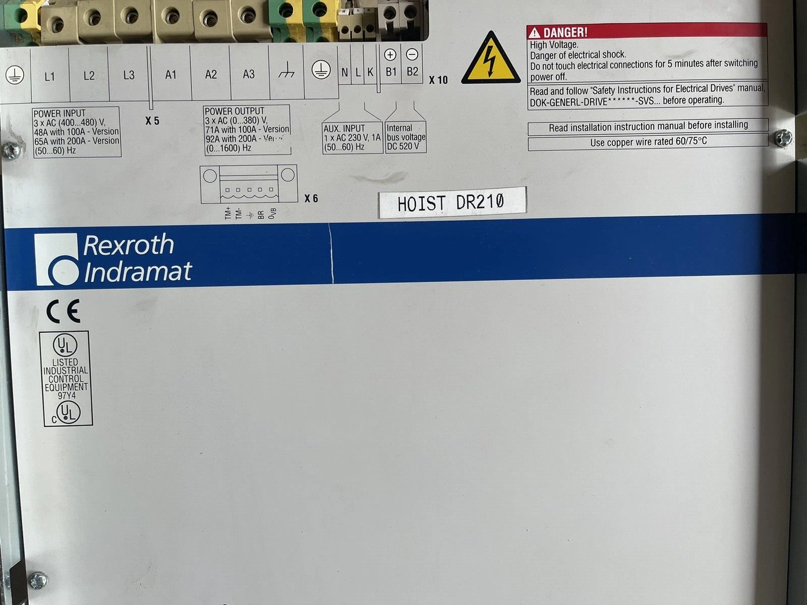 Used Indramat Digital A.C. Servo drive DKR03, DKR03.1-W200N-B FWA-DIAX03-AHS-03VRS-MS