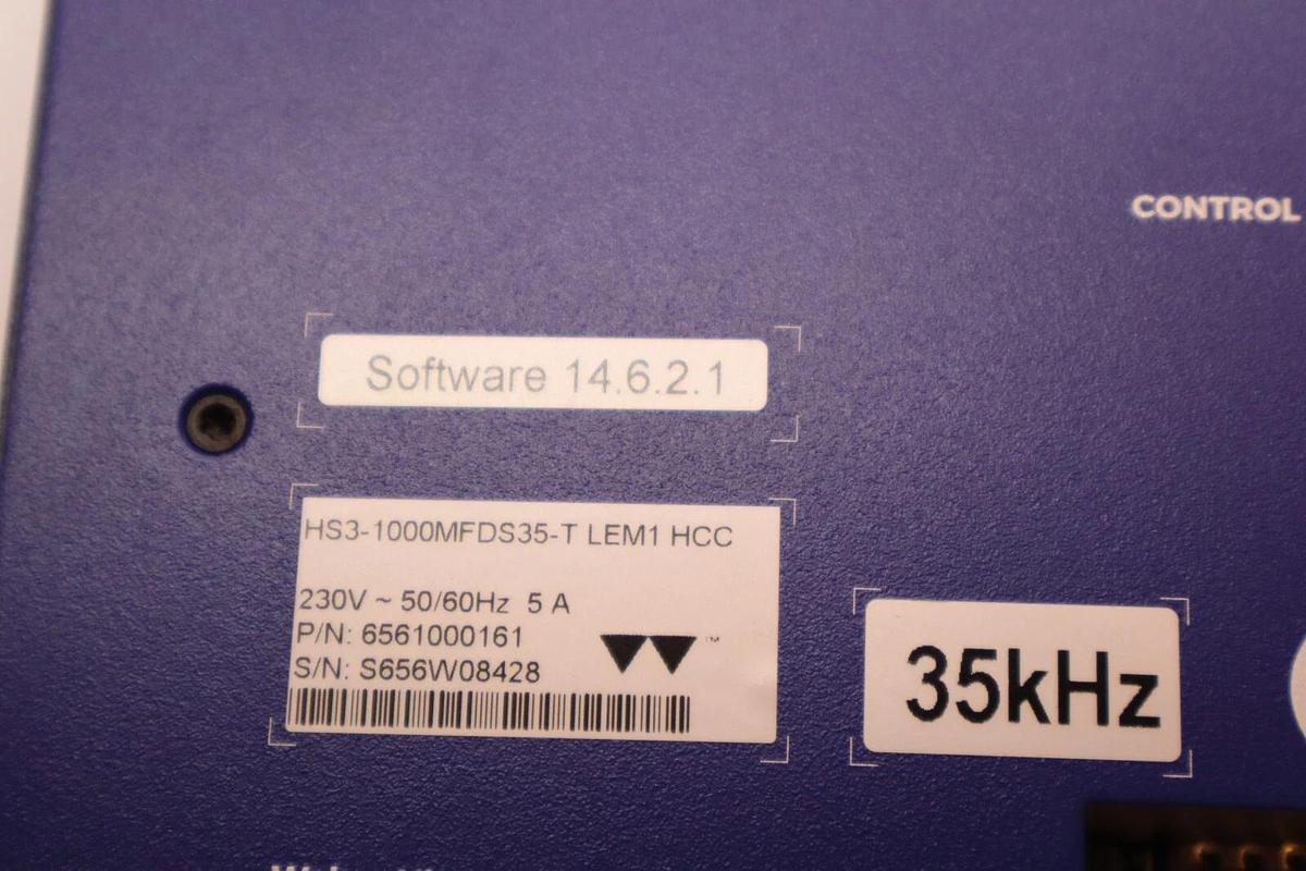 (NEW) WEBER ULTRASONICS HS3-1000MFDS35-T 230V 50/60Hz 5A Ultrasonic Welder