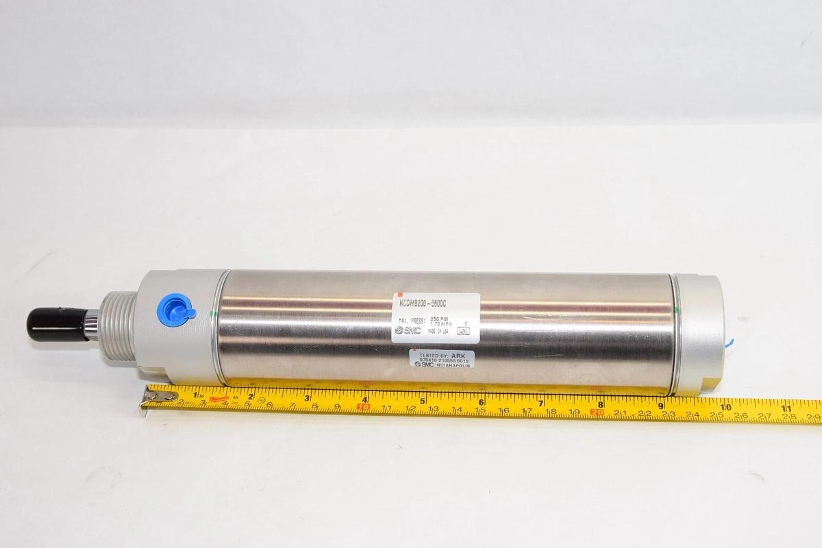 (NEW) SMC NCDMB200-0600C 250psi Pneumatic Air Cylinder
