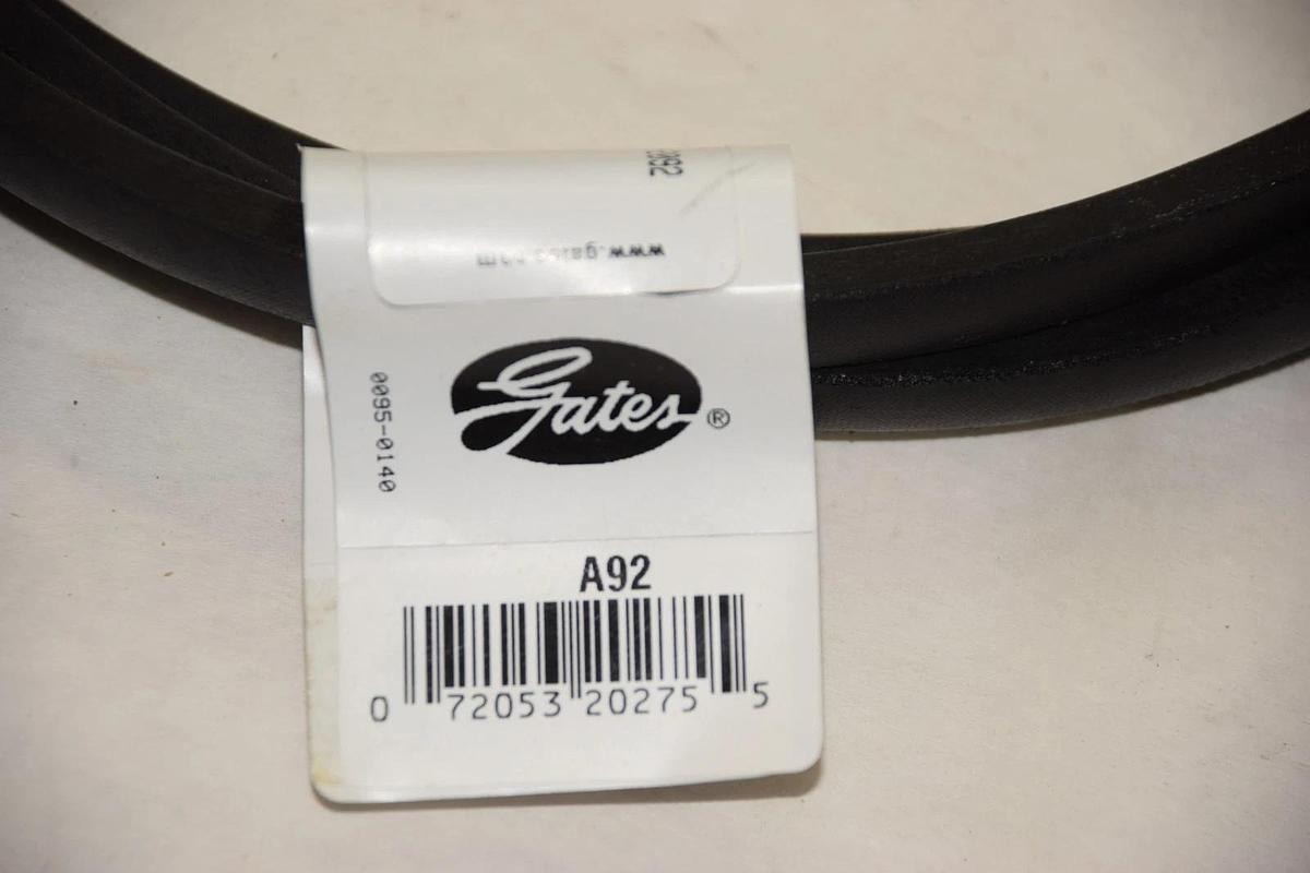 GATES V-BELT Belt A92 9002-2092 94" OUTSIDE LENGTH 0.5" 0.3125" HI-POWER II NEW