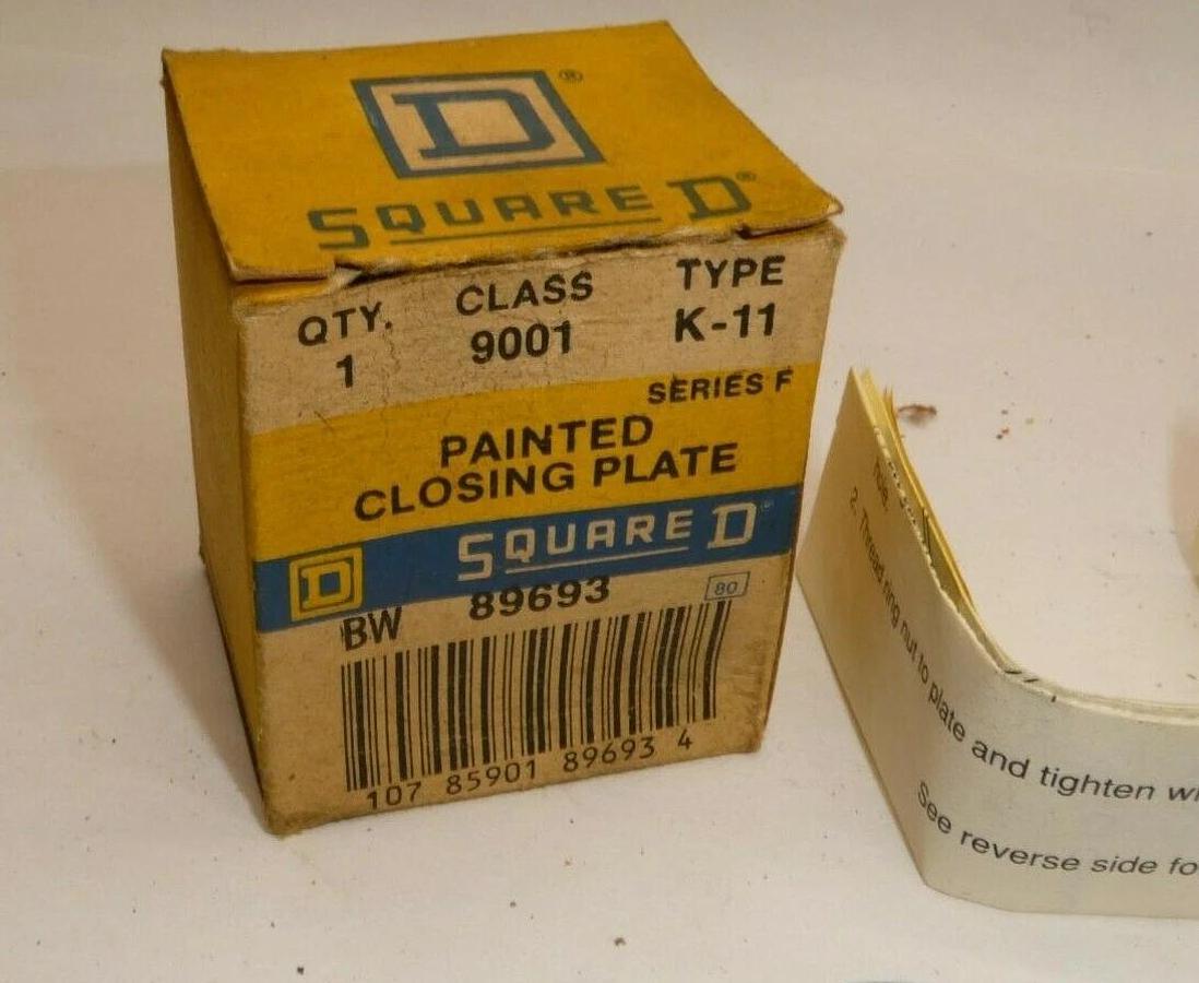 (NEW - Lot of 7) SQUARE D K-11 Class 9001 Painted Closing Plate