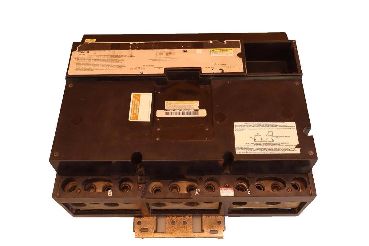 Used Square D 1200Amp SL1200 Circuit Breaker 1200A Frame 600V 3Pole (Missing Cover)