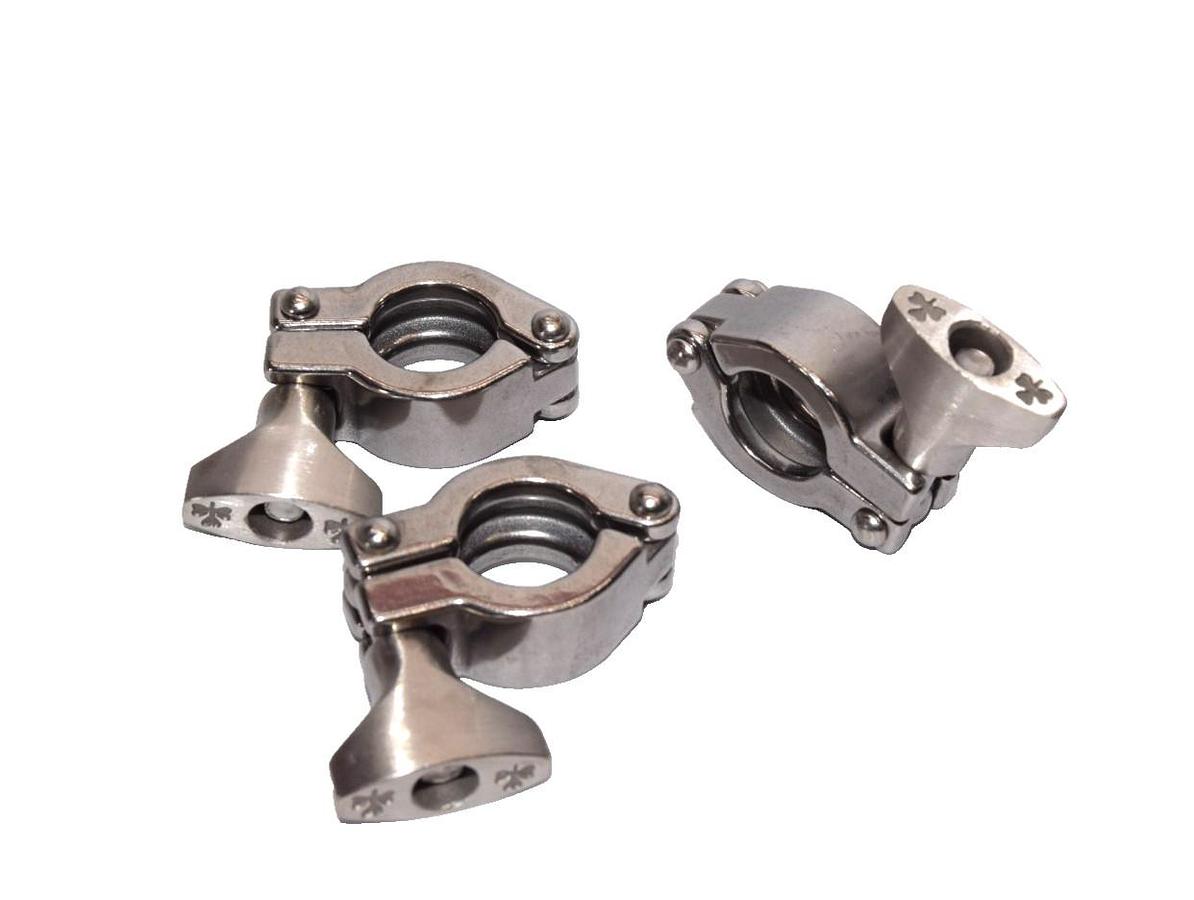 Tri-Clover 3/4" 304 Stainless Steel Sanitary Clamp (New - Lot of 3)