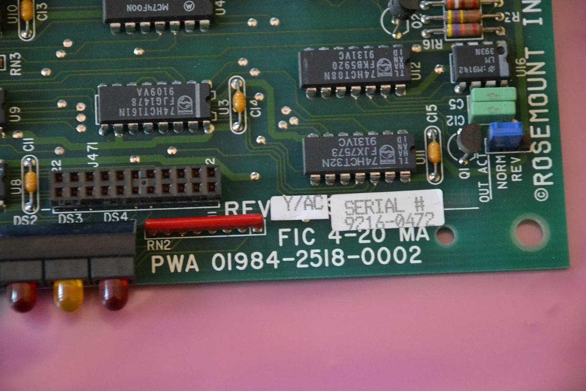 Refurbished FISHER ROSEMOUNT CIRCUIT BOARD PWA 01984-2518-0002 PWA0198425180002 REV. Y/AC