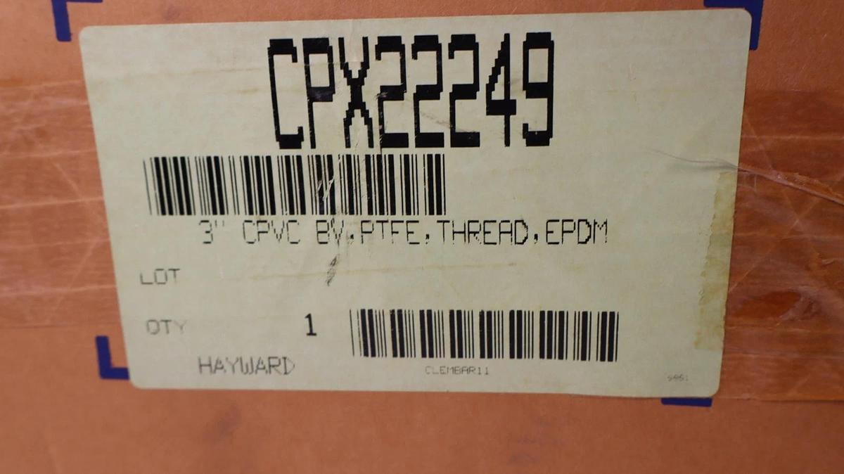 Hayward Cepex CPX22249 3" CPVC EPDM Teflon True Union Ball Valve (New)