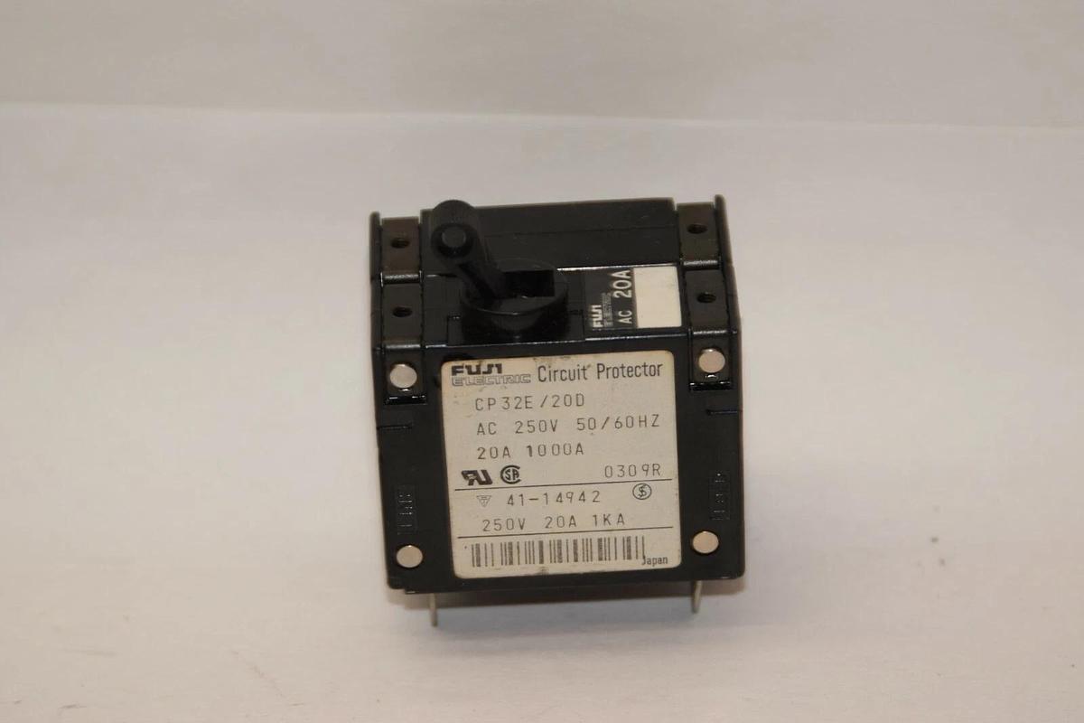 Used FUJI ELECTRIC CP32E/20D 20A 20 Amp 1000A 1000 Amp 250V 50/60Hz Circuit Breaker