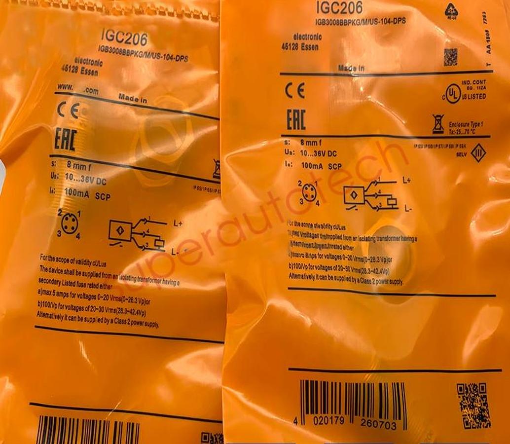 (NEW) EFECTOR IG0350 8mm 20-250V 100mA Proximity Sensor