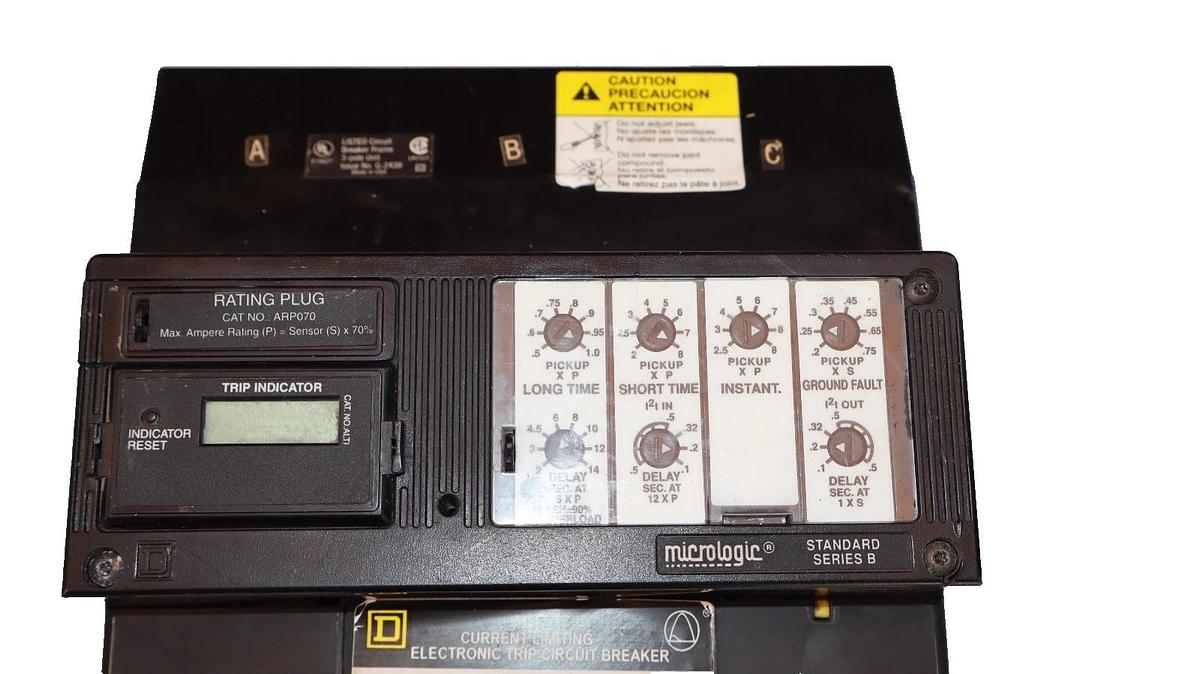 Refurbished Square D Breaker 250A 250 Amp LXI36250G ARP070 Micrologic SerB Ground Fault