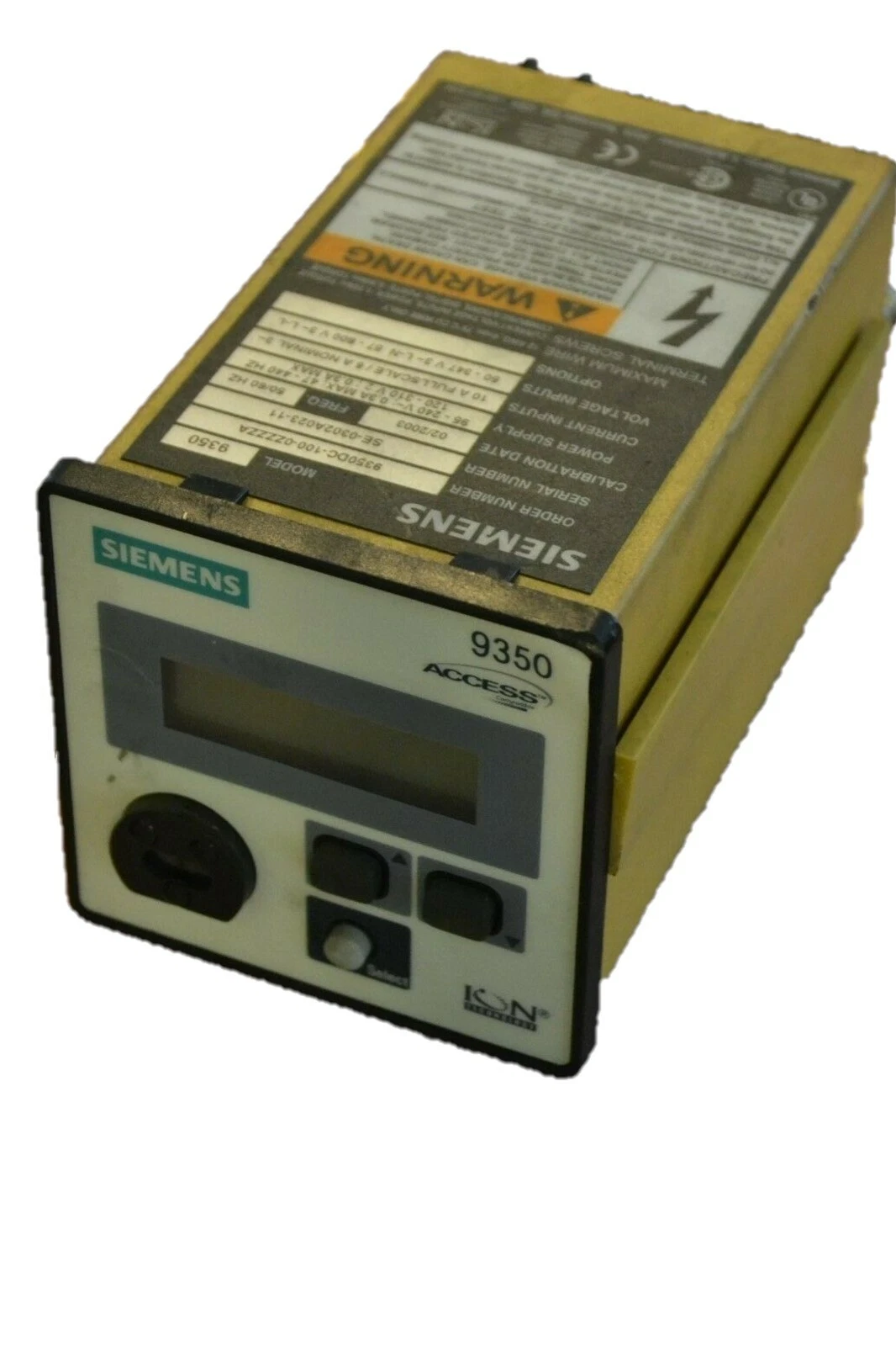 Used Siemens 9350 Power Meter 9350DC-100-0ZZZZA Ion Technology Access Compatible