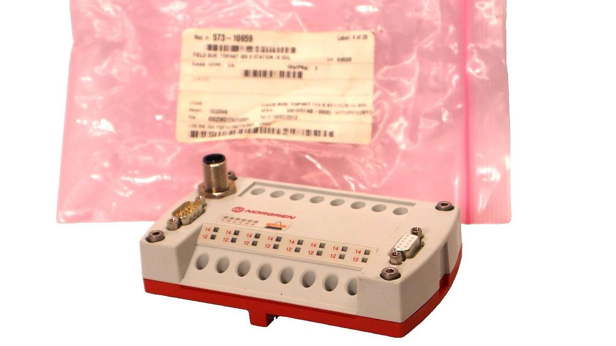 Norgren VM10IBFNB00080 , VM10IBFNB-00080 Tophat Base for 8 Stat. Sol Valve (New)