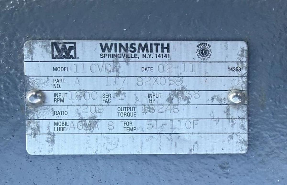 Winsmith Gear Box  11CVD, A 117 82X0S8 Ratio 2209:1 right angle Gearbox TQ 18248