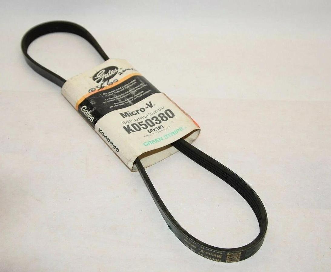 (NEW) GATES Green Stripe K050380 5PK6969 USA 5 Rib Micro-V Serpentine Belt