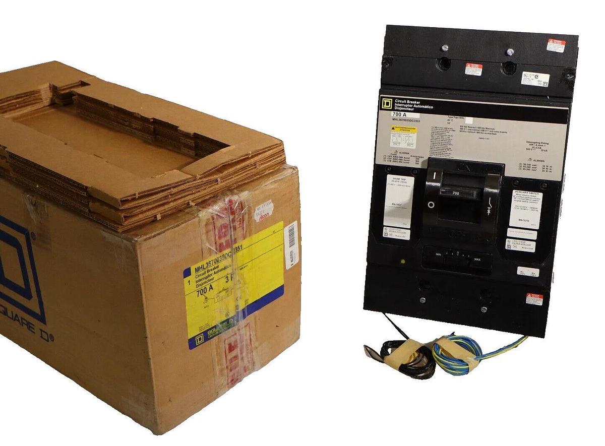 SQUARE D Circuit Breaker MHL3670035DC2351 700 Amp 700A Shunt Aux (NEW)
